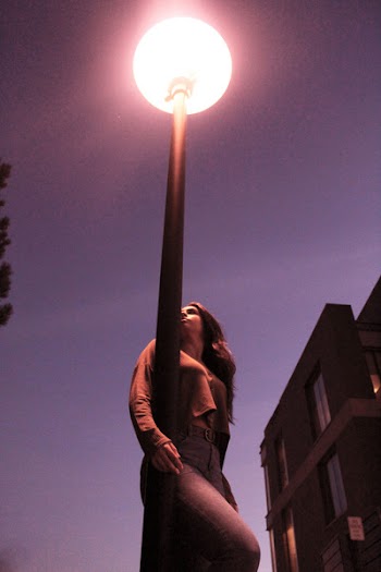 Man Standing Beside Street Lapm