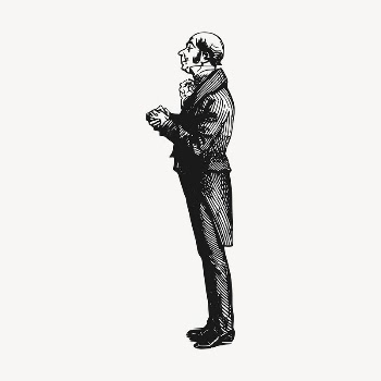Man standing clipart, vintage illustration | Free Vector - rawpixel