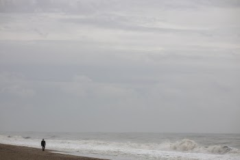 Man Standing Near the Shoreline