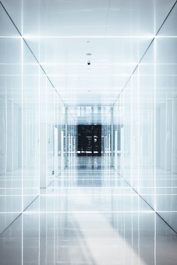 man standing on hallway