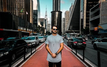 Man Standing on Road