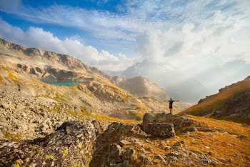 Man Standing on Rock 