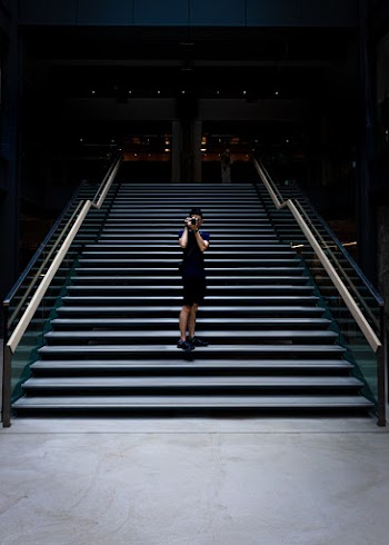 Man Standing on Stair