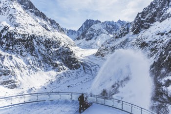 Man Standing on Terrace