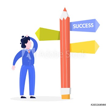 Man standing on the crossroads and thinking