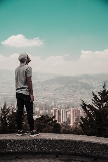Man Standing While Looking Up