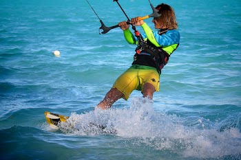 Man Stands on Wakeboard