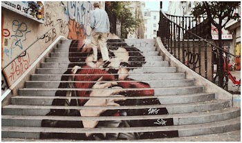 Man Stepping on Staircase