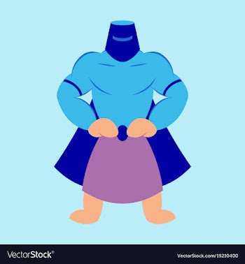 Man superhero superhero standing icon in flat vector image