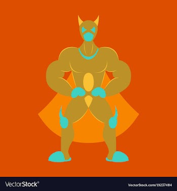 Man superhero superhero standing icon in flat vector image