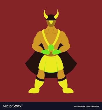 Man superhero superhero standing icon in flat vector image