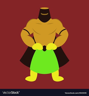 Man superhero superhero standing icon in flat vector image