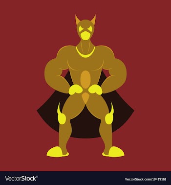 Man superhero superhero standing icon in flat vector image