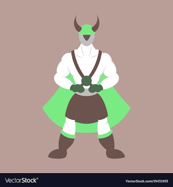 Man superhero superhero standing icon in flat vector image