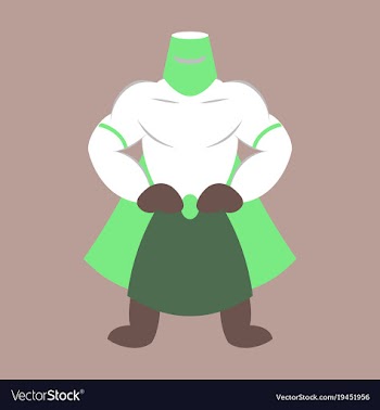Man superhero superhero standing icon in flat vector image