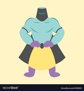 Man superhero superhero standing icon in flat vector image