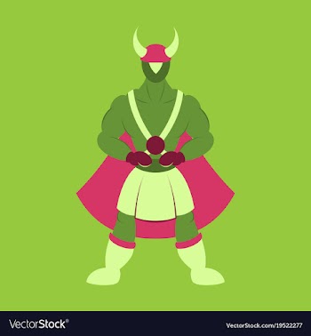 Man superhero superhero standing icon in flat vector image