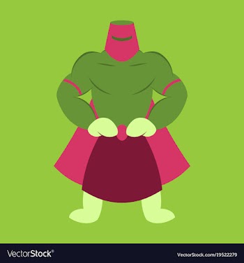 Man superhero superhero standing icon in flat vector image