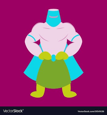 Man superhero superhero standing icon in flat vector image