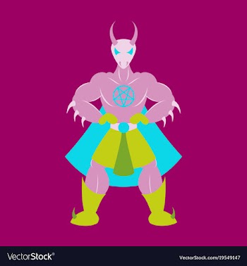 Man superhero superhero standing icon in flat vector image