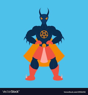 Man superhero superhero standing icon in flat vector image
