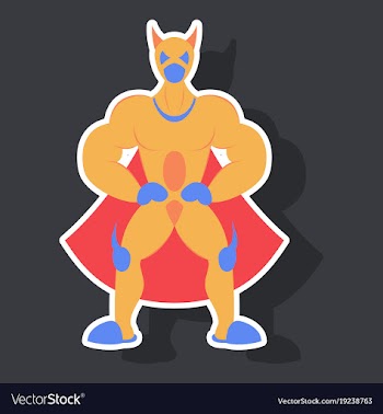 Man superhero superhero standing icon in vector image
