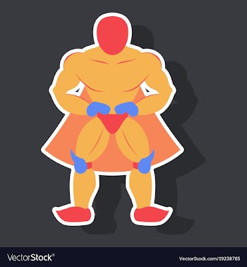 Man superhero superhero standing icon in vector image