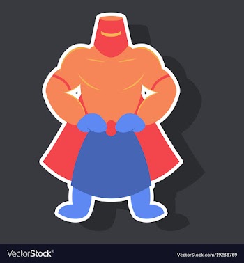 Man superhero superhero standing icon in vector image