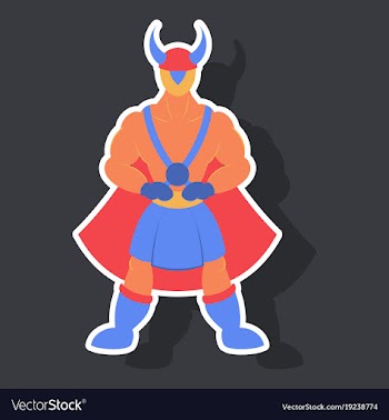 Man superhero superhero standing icon in vector image