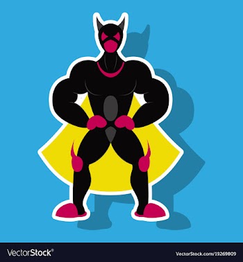 Man superhero superhero standing icon in vector image