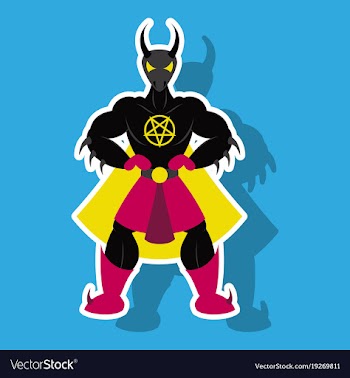 Man superhero superhero standing icon in vector image