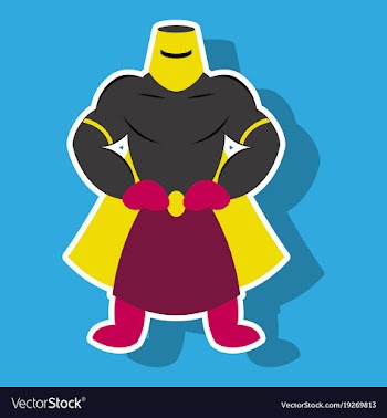 Man superhero superhero standing icon in vector image