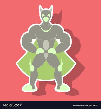 Man superhero superhero standing icon in vector image