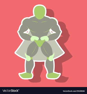 Man superhero superhero standing icon in vector image
