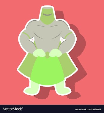 Man superhero superhero standing icon in vector image