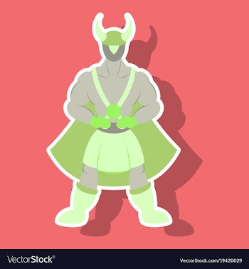 Man superhero superhero standing icon in vector image
