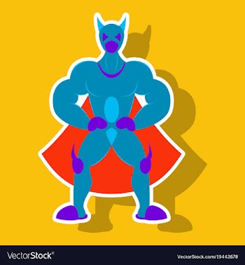 Man superhero superhero standing icon in vector image