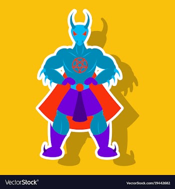 Man superhero superhero standing icon in vector image