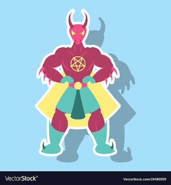 Man superhero superhero standing icon in vector image