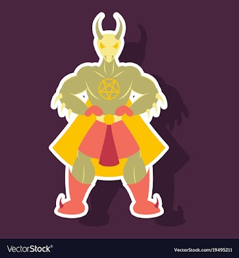 Man superhero superhero standing icon in vector image