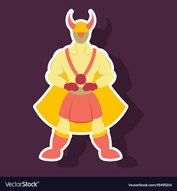 Man superhero superhero standing icon in vector image