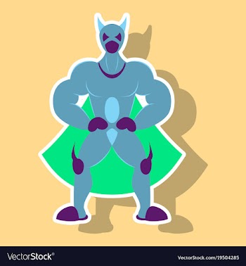 Man superhero superhero standing icon in vector image