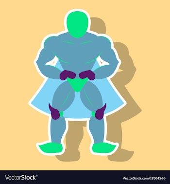 Man superhero superhero standing icon in vector image