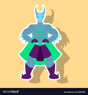 Man superhero superhero standing icon in vector image