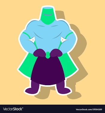 Man superhero superhero standing icon in vector image