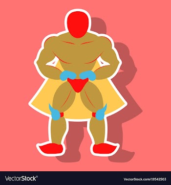 Man superhero superhero standing icon in vector image