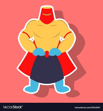 Man superhero superhero standing icon in vector image