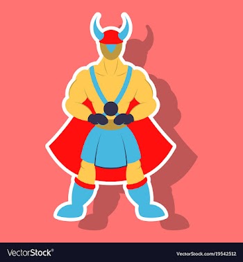 Man superhero superhero standing icon in vector image
