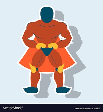 Man superhero superhero standing icon in vector image