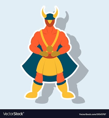 Man superhero superhero standing icon in vector image